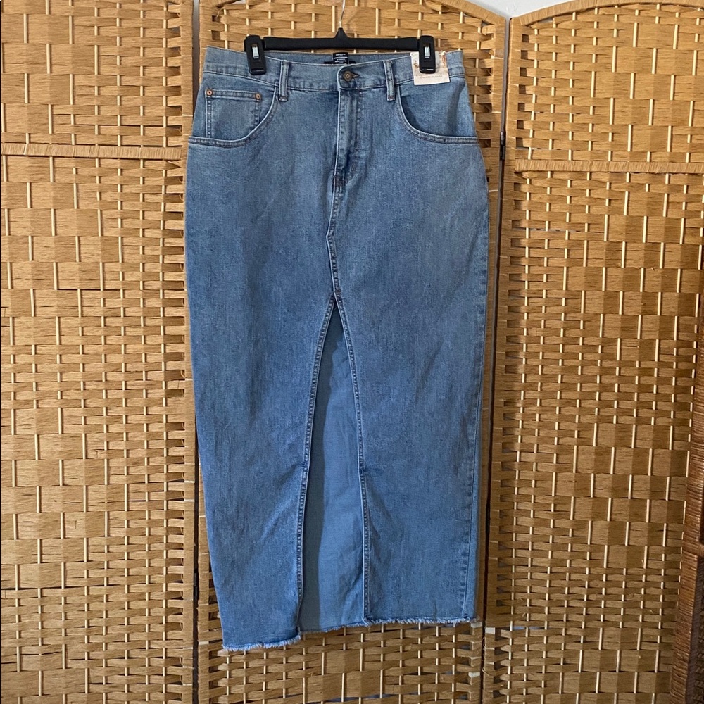 High Slit Maxi Skirt new sincerely Jules denim size 11